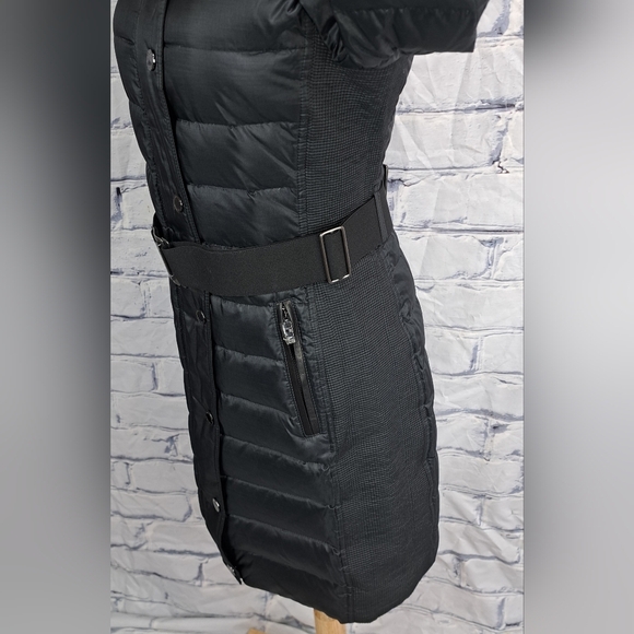 NWT Burberry Abbeydale Winter Jacket Parka Duck Down Blue Fox Fur Hoodie 4 US - Picture 11 of 16